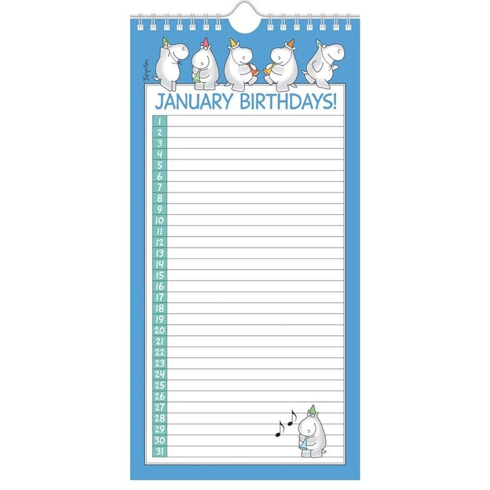Family Friends Birthday Perpetual Wall Calendar Second Alternate Image width="1000" height="1000"