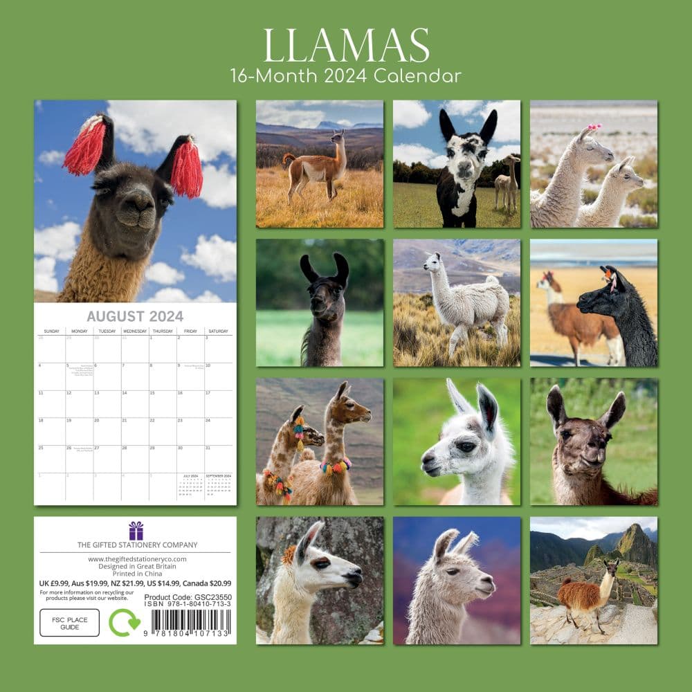 Llamas 2024 Wall Calendar First Alternate Image width=&quot;1000&quot; height=&quot;1000&quot;