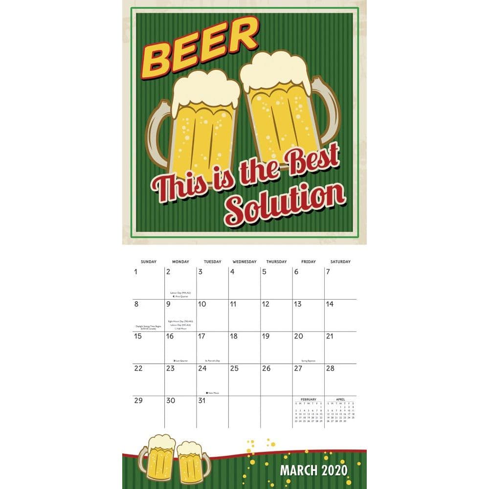 Man Cave Wall Calendar