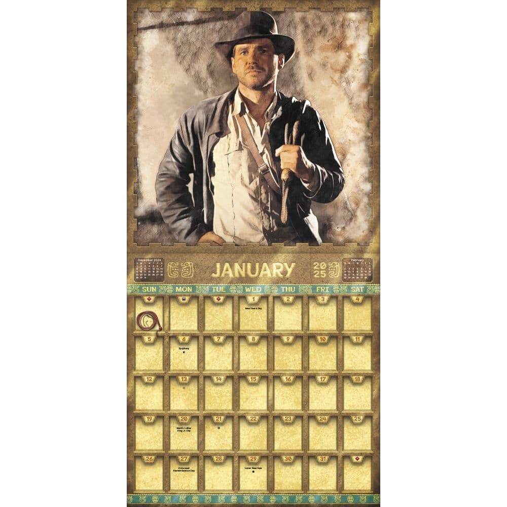 Indiana Jones Classic 2025 Wall Calendar Alt2