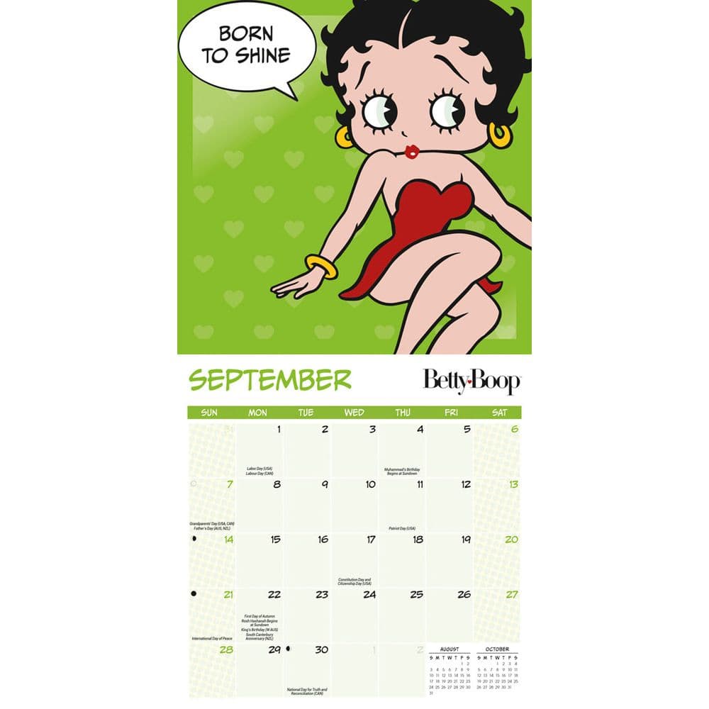 Betty Boop 2025 Mini Wall Calendar Fourth Alternate Image width=&quot;1000&quot; height=&quot;1000&quot;