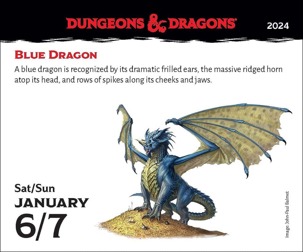 Dungeons and Dragons 2024 Desk Calendar