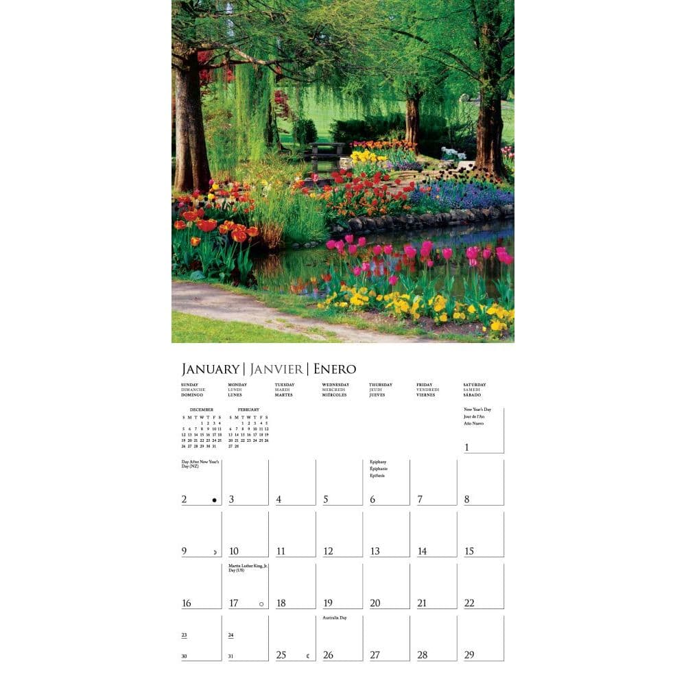 Met Calendar 2022 Garden Genevrieres - January Calendar 2022