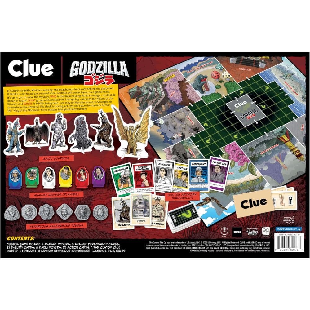 Clue Godzilla Edition Board Game First Alternate Image