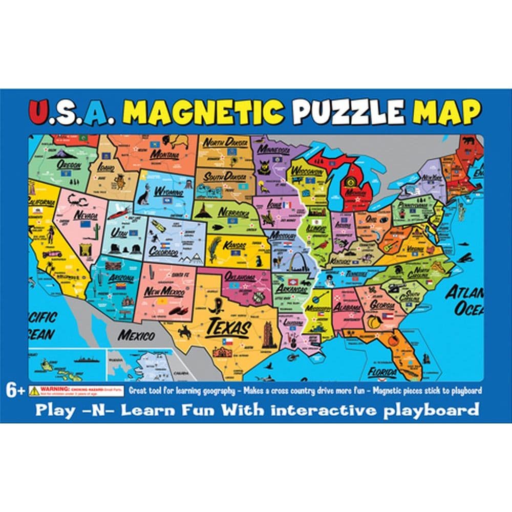 USA Map Magnetic Puzzle Main Image