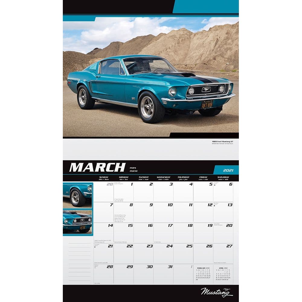 Mustang Wall Calendar