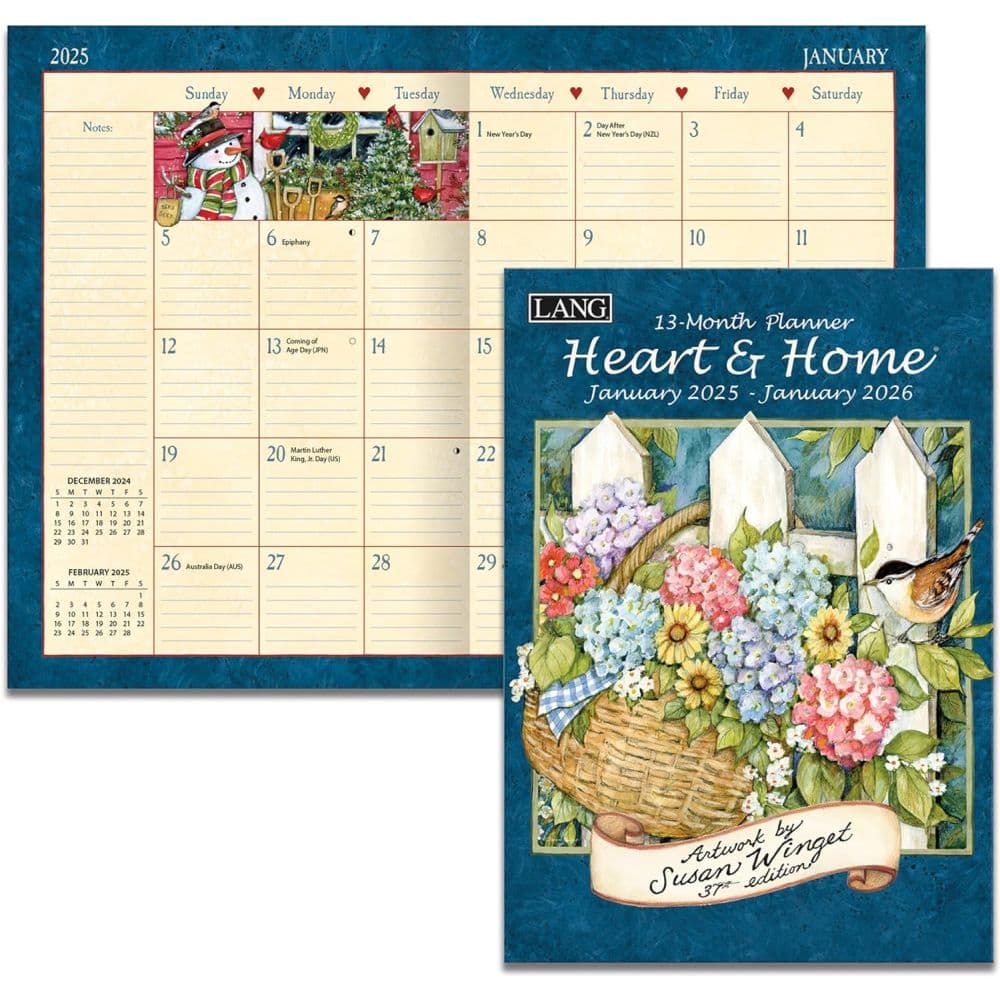 Heart and Home by Susan Winget 2025 Monthly Planner