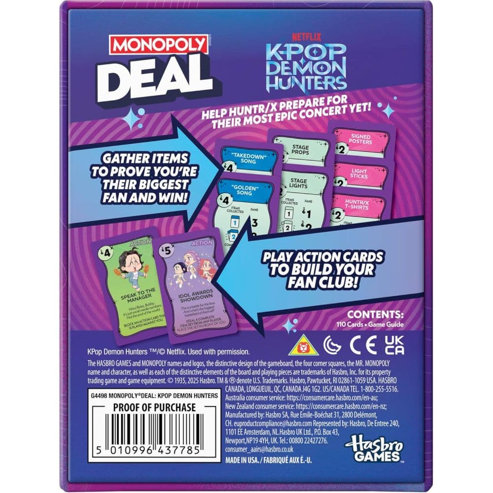 Monopoly Deal KPOP Demon Hunters Card Game First Alternate Image