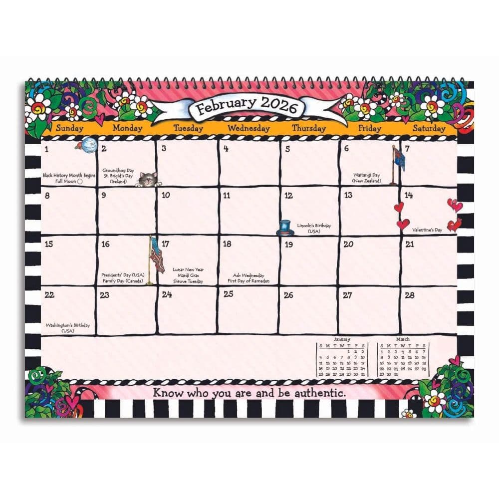 My Incredible Granddaughter Do Not Let Anyone Dull Your Sparkle 2026 Wall Calendar by Suzy Toronto Fifth Alternate Image