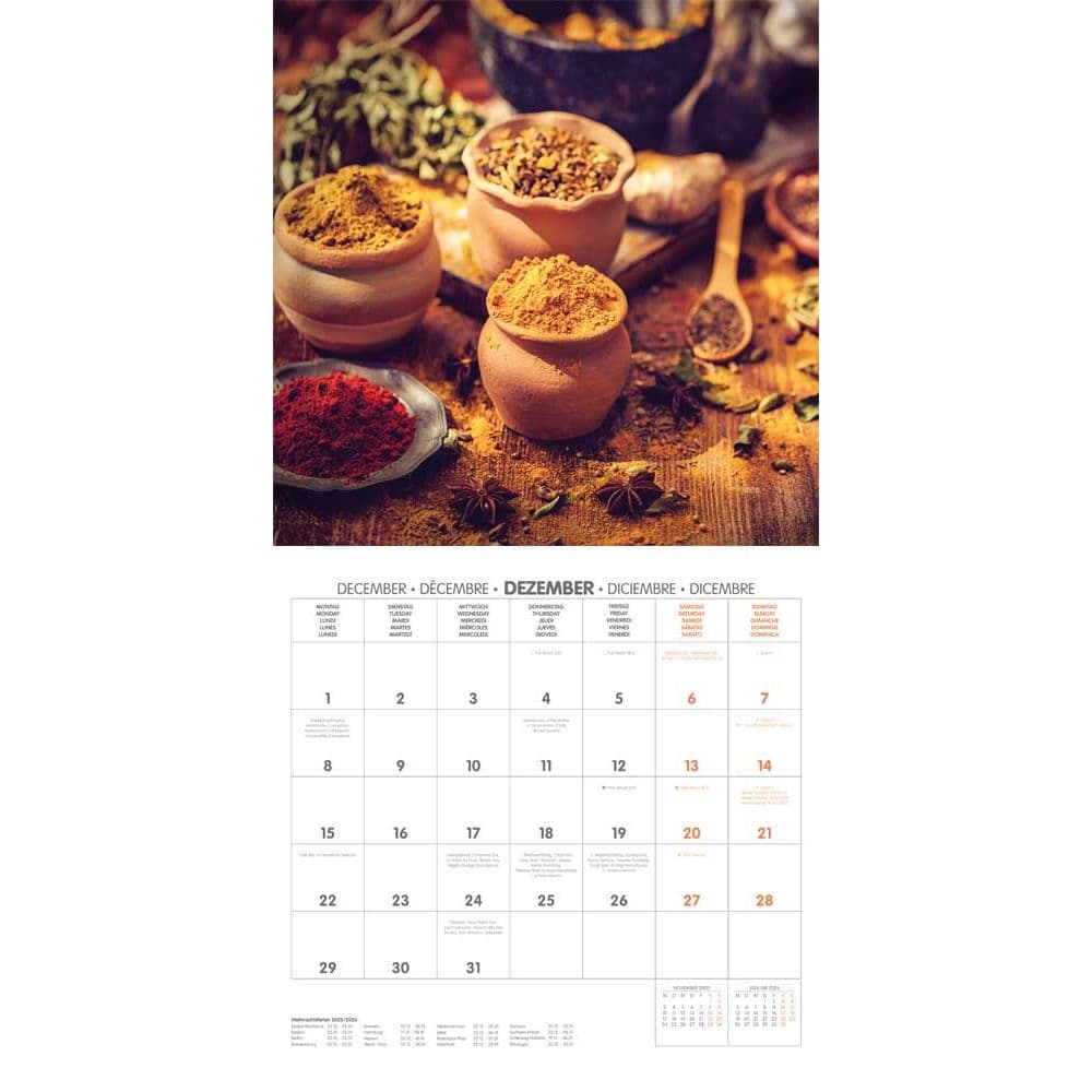 Food & Spices 2025 Wall Calendar - Calendars.com