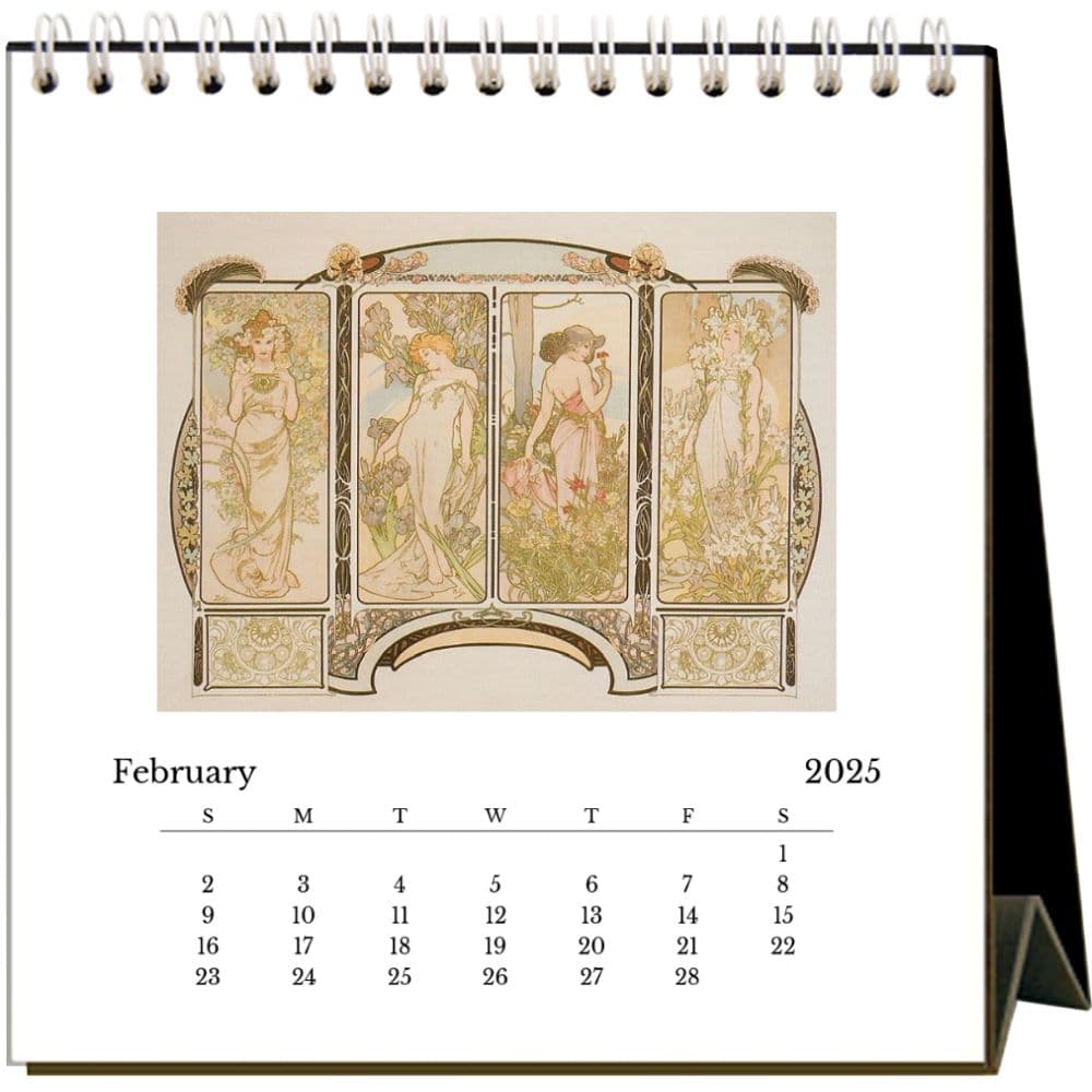 Art Nouveau 2025 Easel Desk Calendar Second Alternate Image