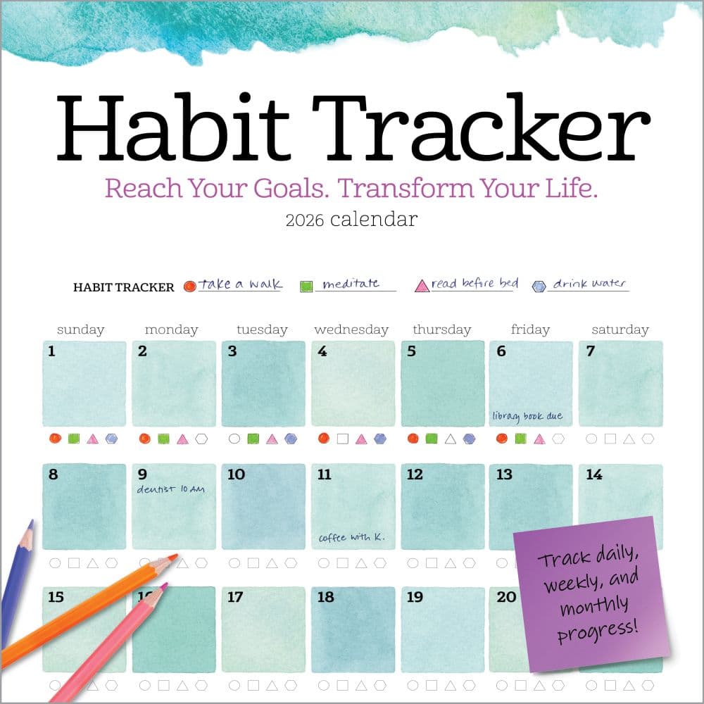 Habit Tracker 2026 Wall Calendar Main Image