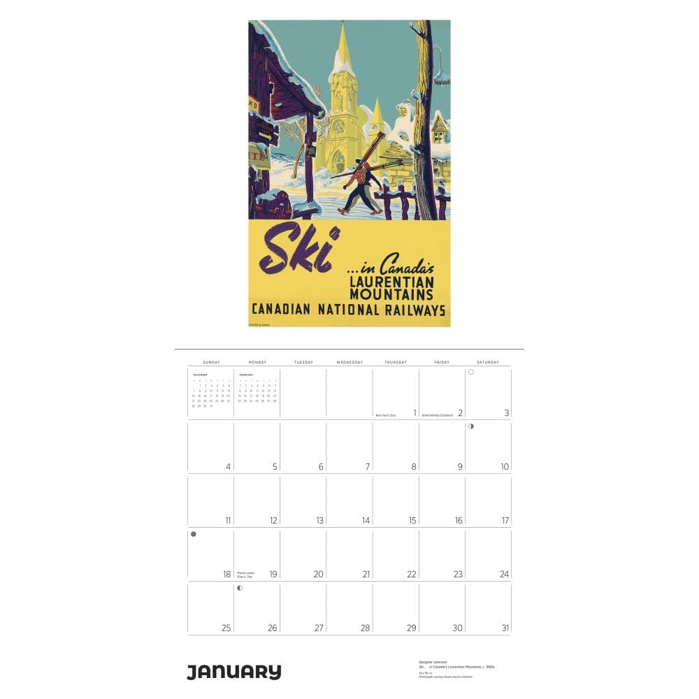 Canadian Travel Posters 2026 Wall Calendar Third Alternate Image