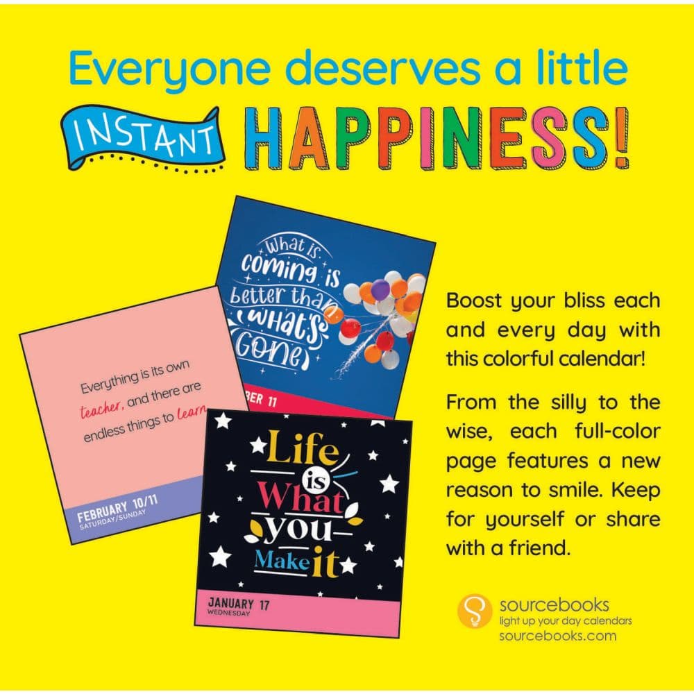 Instant Happy Notes 2024 Desk Calendar