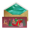 image Stylized Reindeer and Sleigh 8 Count Boxed Christmas Cards