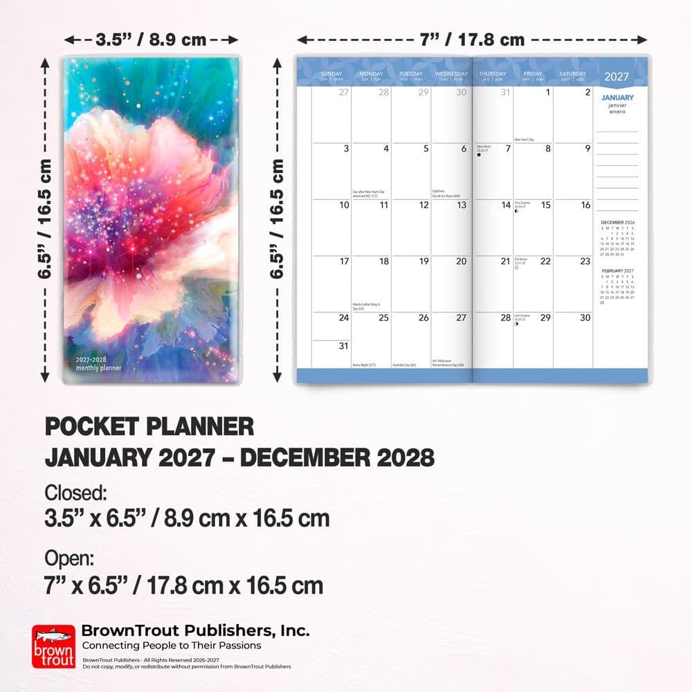 Floral Fireworks 2027 2 Year Pocket Planner Sixth Alternate Image