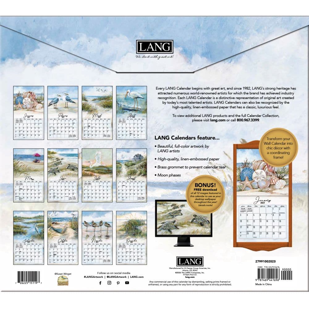 Coastal Shores 2027 Wall Calendar by Susan Winget First Alternate Image