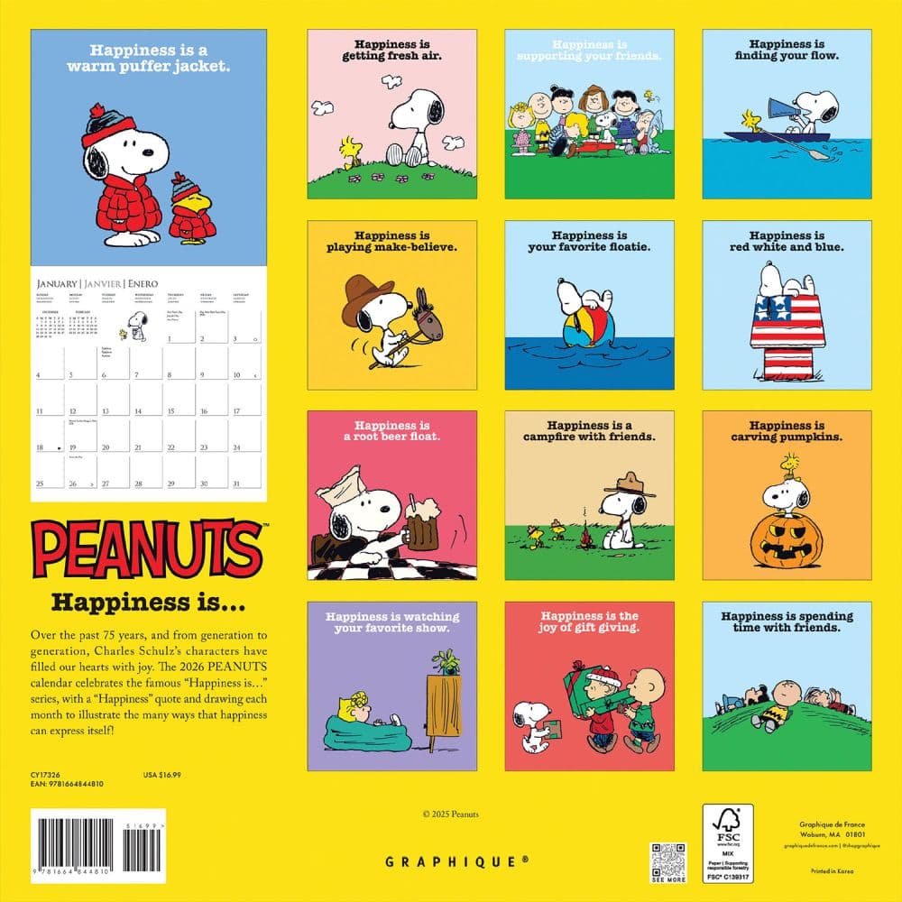 Peanuts Happiness is 2026 Wall Calendar First Alternate Image