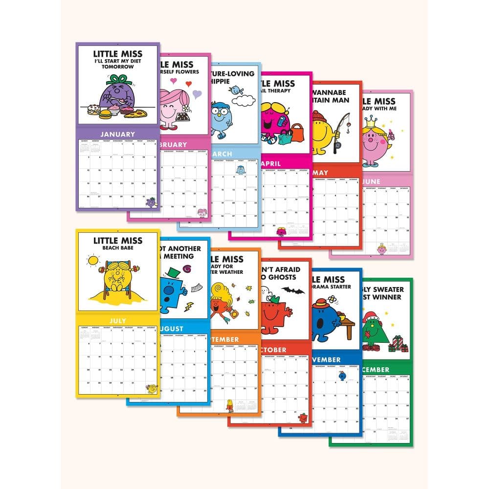 Mr Men Little Miss 2025 Wall Calendar Third  Alternate Image width=&quot;1000&quot; height=&quot;1000&quot;