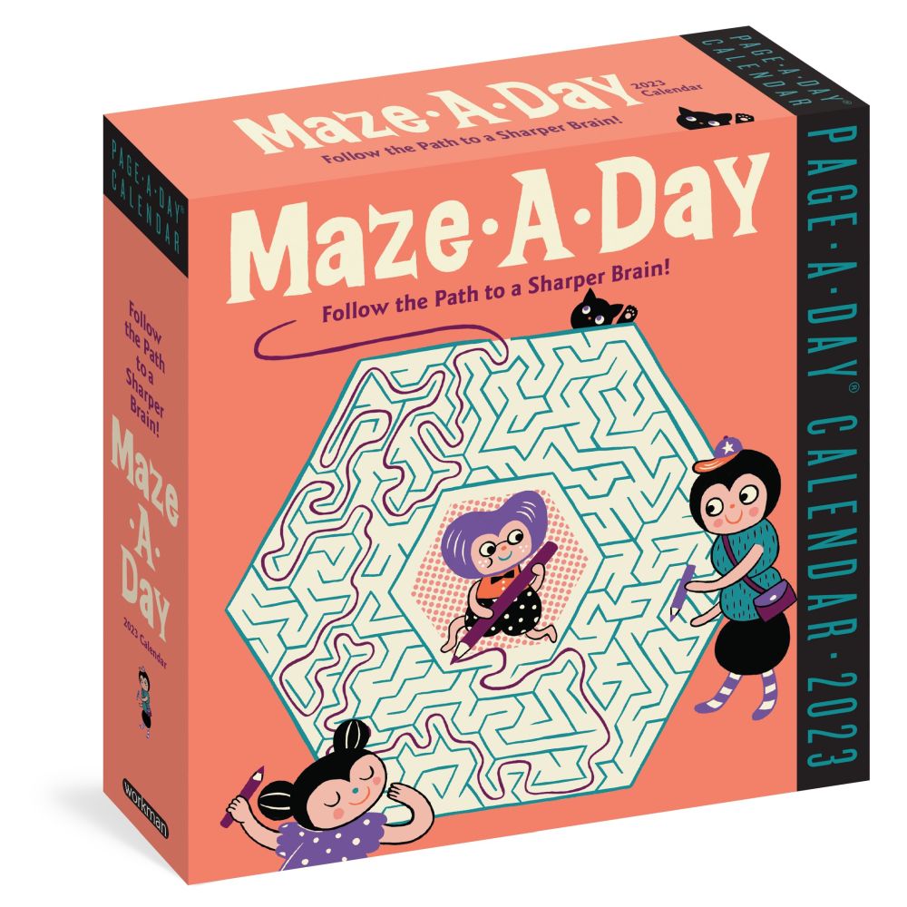 Workman Publishing Maze-A-Day 2023 Desk Calendar