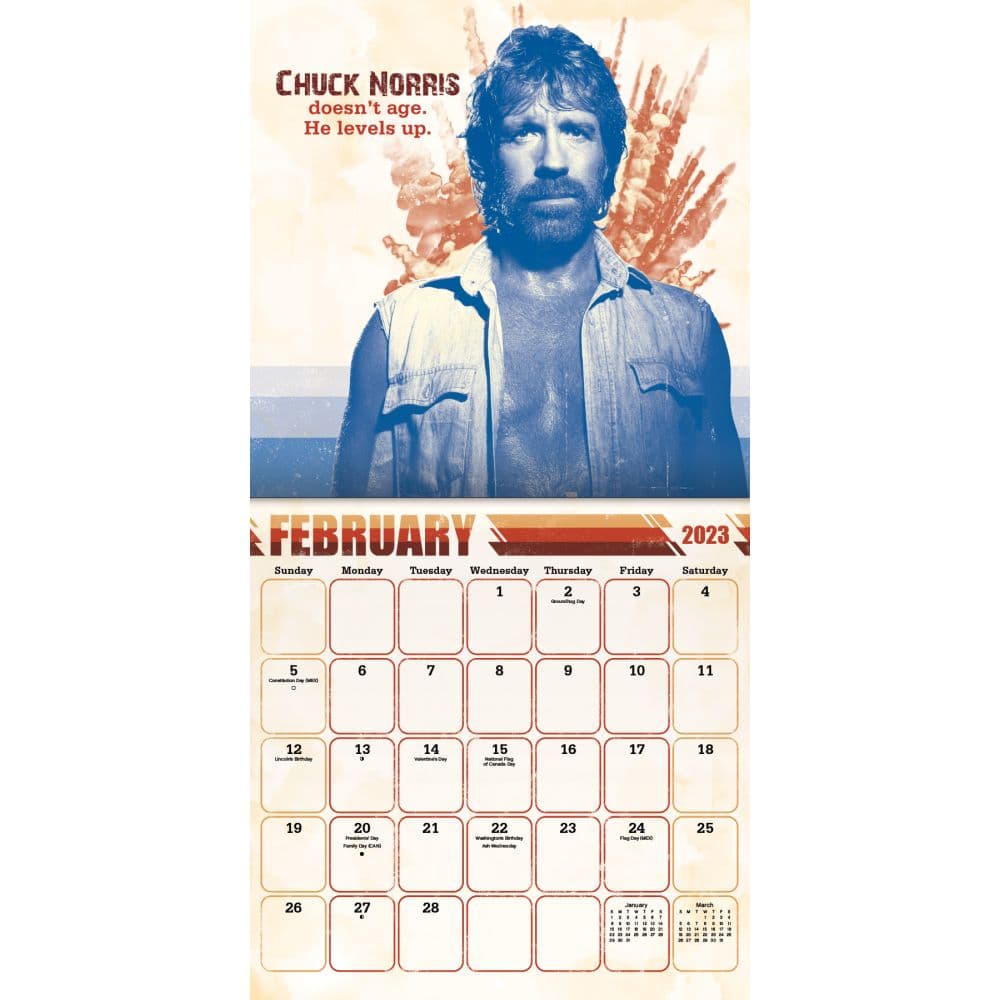 Chuck Norris 2023 Wall Calendar - Calendars.com