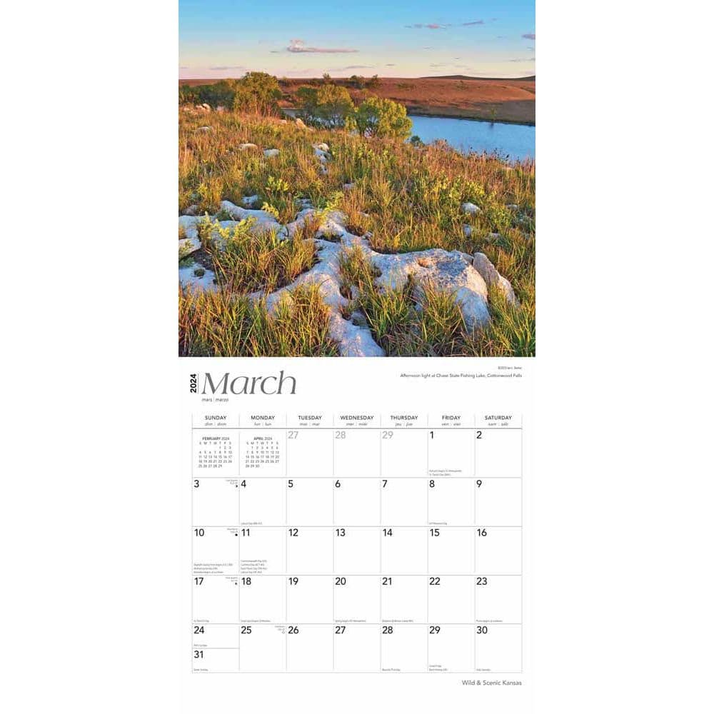 Kansas Wild and Scenic 2024 Wall Calendar