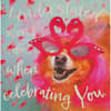 image Dog in Flamingo Glasses Birthday Card