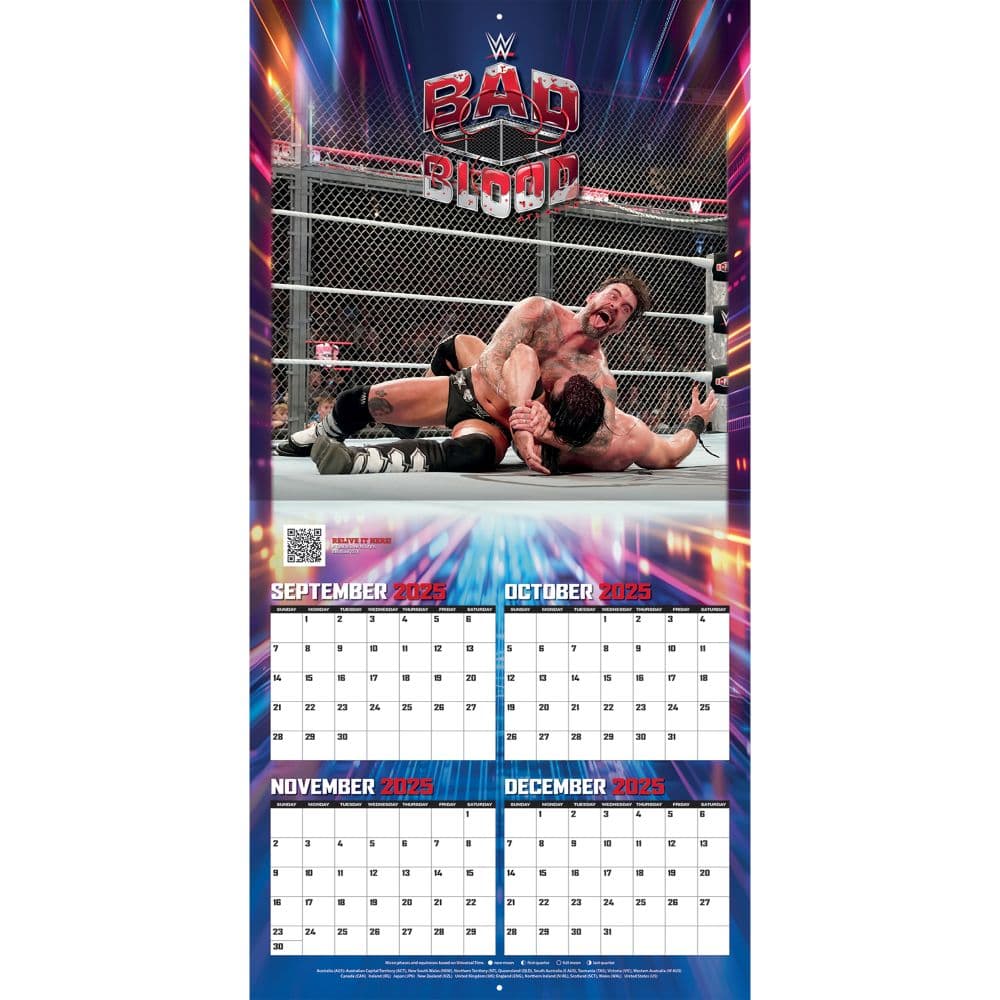 WWE Historical Events 2026 Wall Calendar Second Alternate Image