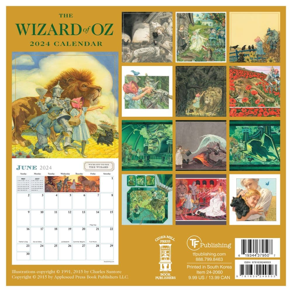 Wizard Of Oz 2024 Mini Wall Calendar First Alternate Image width=&quot;1000&quot; height=&quot;1000&quot;