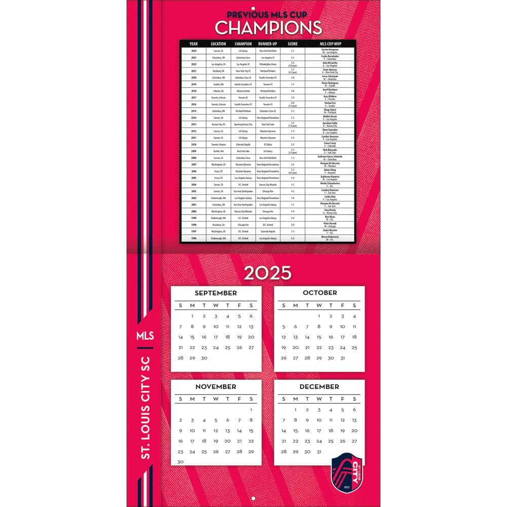 MLS St. Louis City SC 2026 Wall Calendar Second Alternate Image