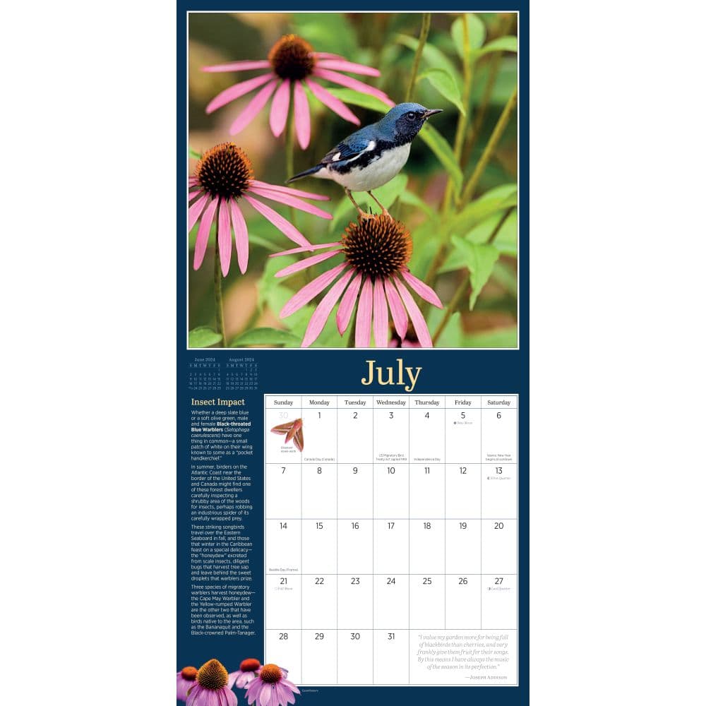 Audubon Garden Birds 2024 Wall Calendar Alternate Image 2