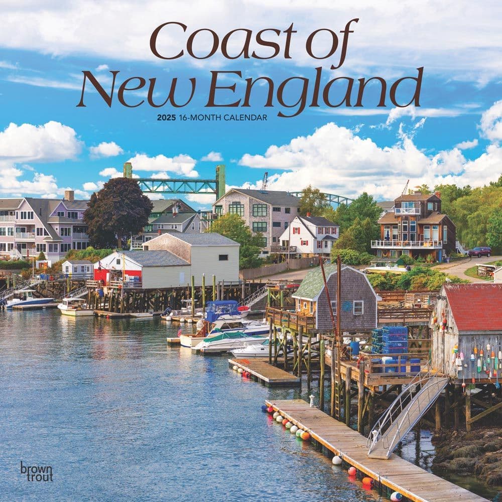 New England Coast 2025 Wall Calendar  Main Image