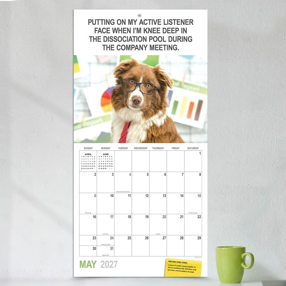 Desk Dogs 2027 Wall Calendar Fourth Alternate Image
