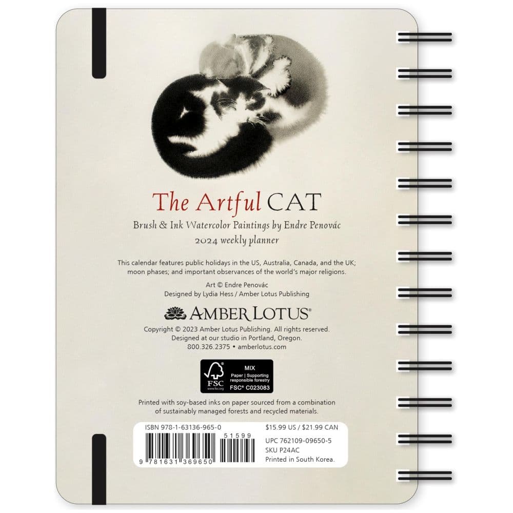 Artful Cat Weekly 2024 Planner First Alternate Image width=&quot;1000&quot; height=&quot;1000&quot;