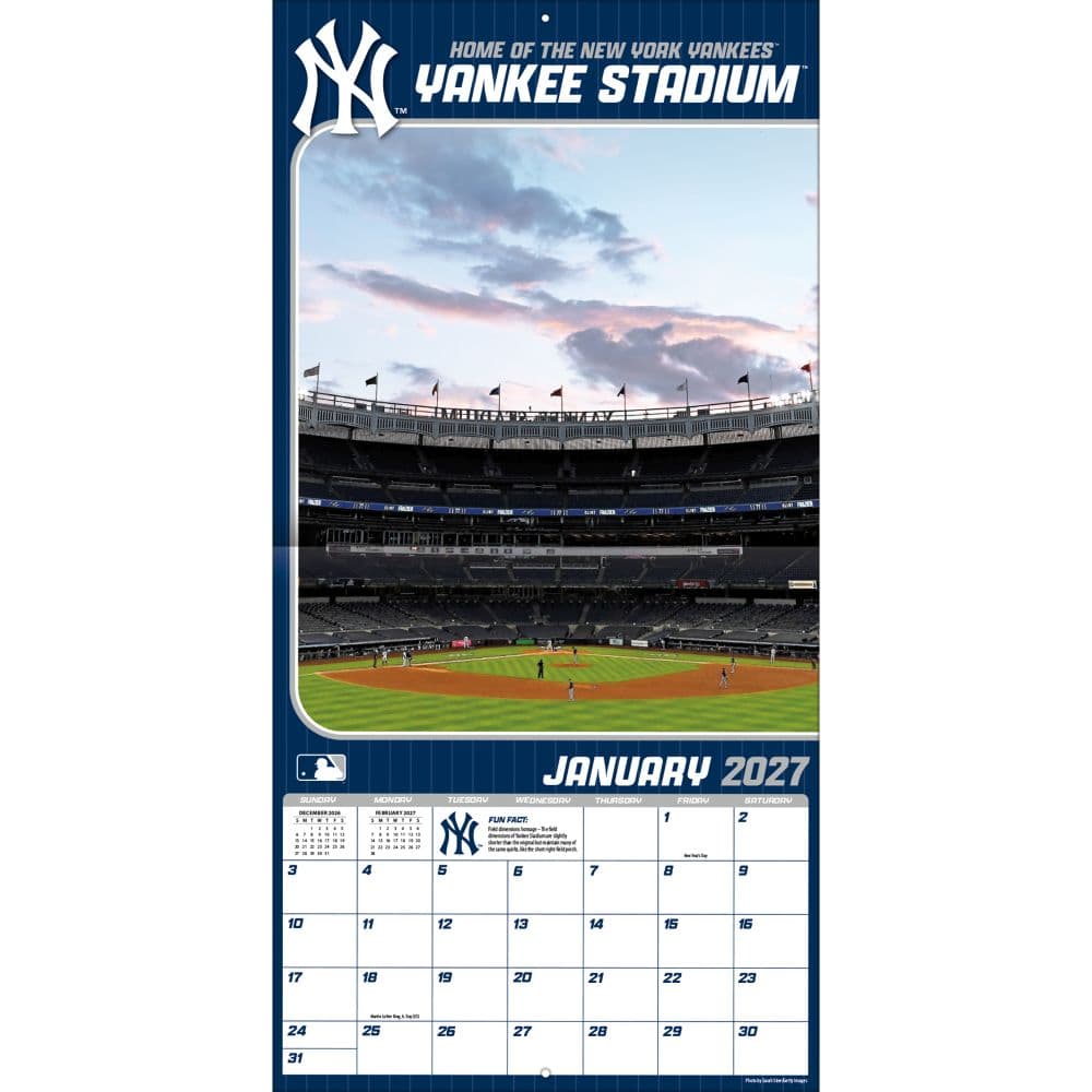 MLB Yankee Stadium 2027 Wall Calendar Third Alternate Image