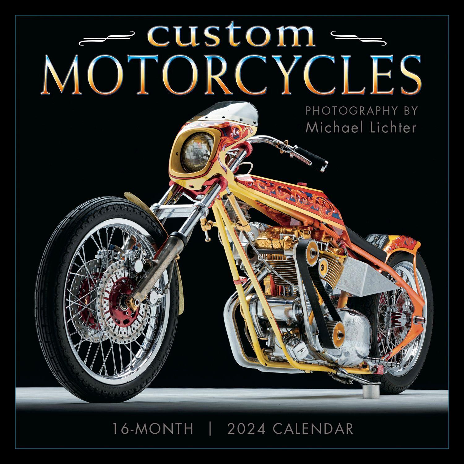 Motorcycle Wall Calendar 2024 Joyan Cherilynn