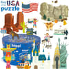 image Map of USA 150 Piece Round Puzzle Eighth  Alternate Image