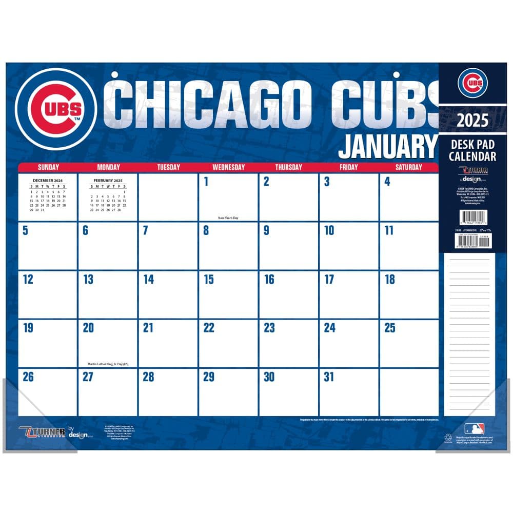 MLB Chicago Cubs 2025 Desk Pad Main Image