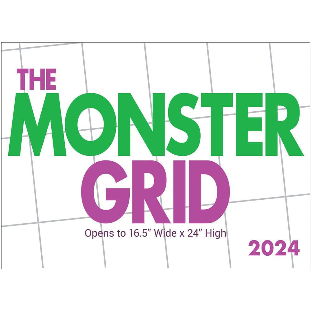 Monster Grid 2025 Wall Calendar