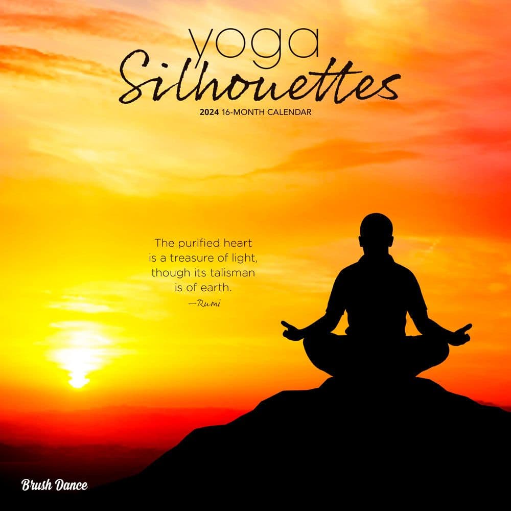 Yoga Silhouettes Brush Dance 2024 Wall Calendar Main Product Image width=&quot;1000&quot; height=&quot;1000&quot;