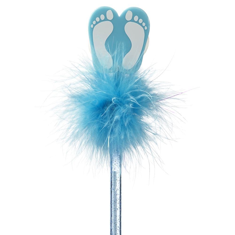 Tonkin Blue Feather Pen Flip Flops Main Image