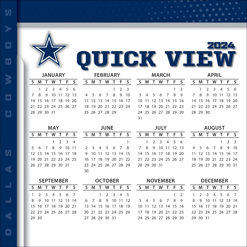 NFL Dallas Cowboys 2024 Desk Calendar Fourth  Alternate Image width=&quot;1000&quot; height=&quot;1000&quot;