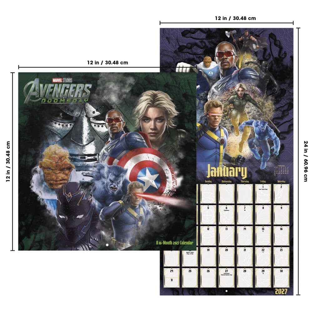 Avengers Doomsday 2027 Wall Calendar Sixth Alternate Image