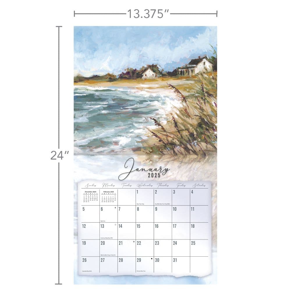 Coastal Shores 2025 Wall Calendar by Susan Winget