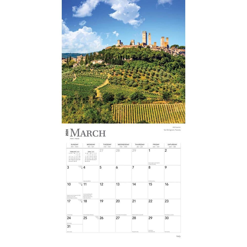 Italy 2024 Wall Calendar