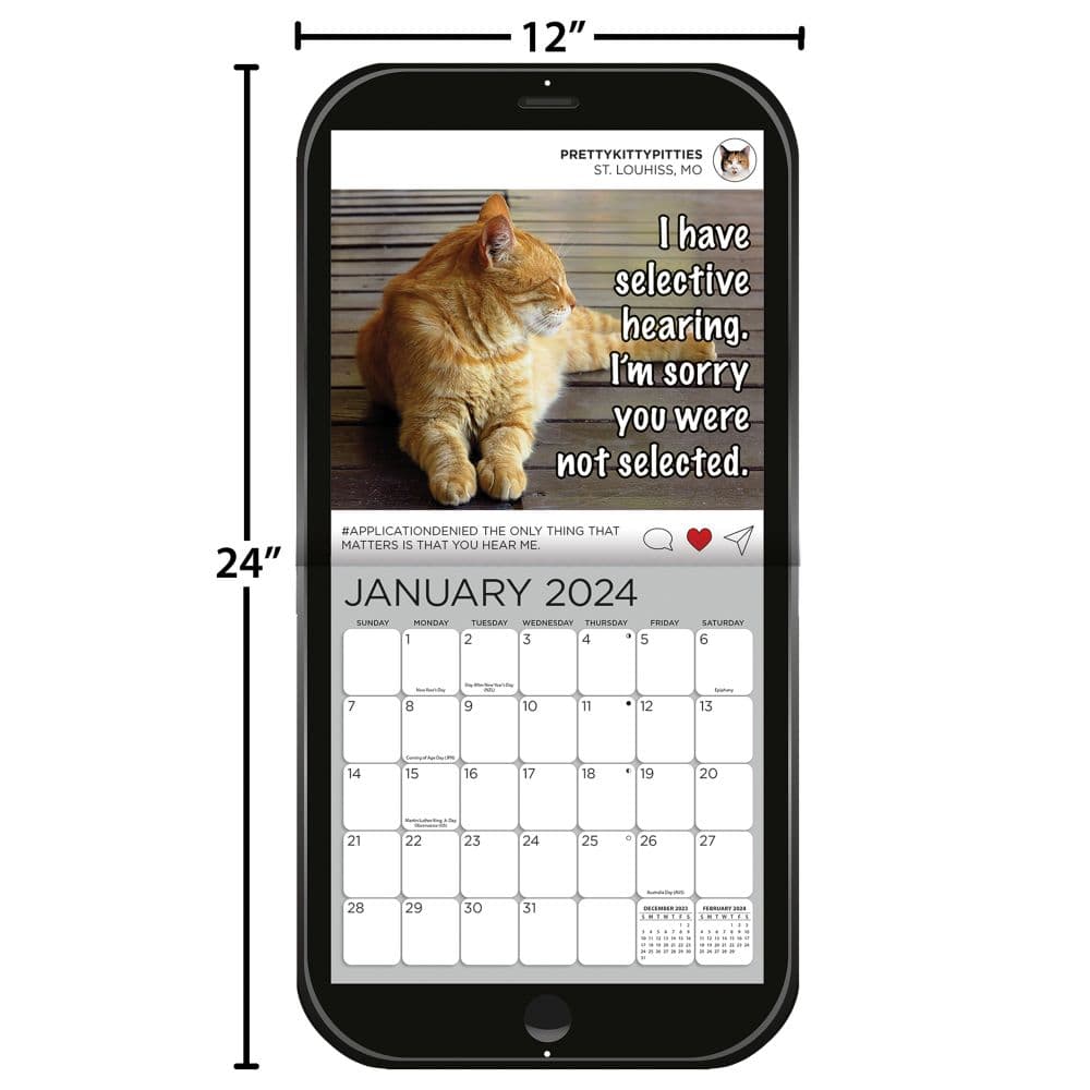 Cat Chat 2024 Wall Calendar Fourth Alternate Image width=&quot;1000&quot; height=&quot;1000&quot;