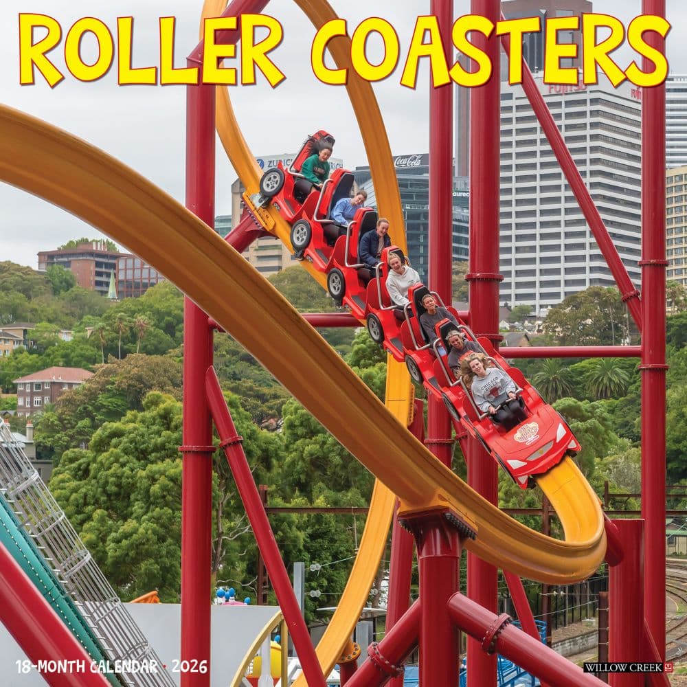 Roller Coasters 2026 Wall Calendar Main Image