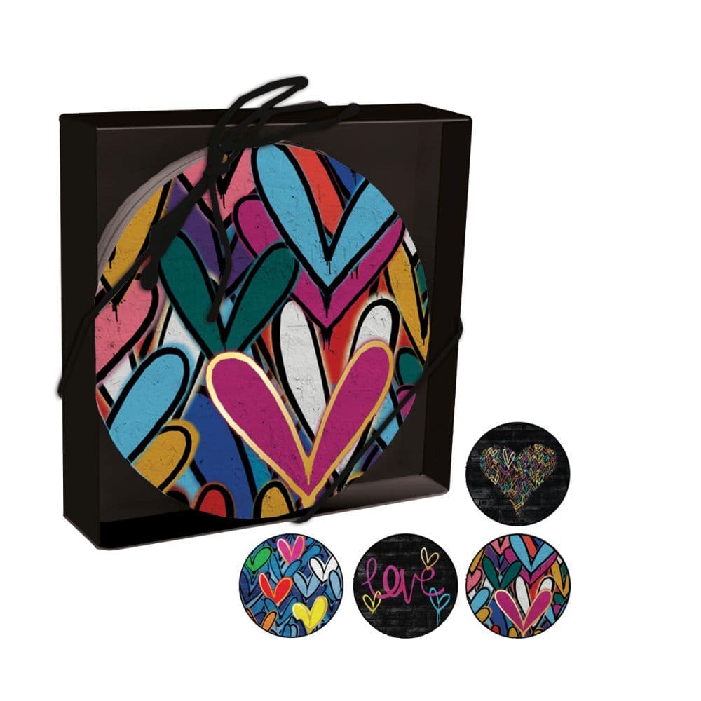 jgoldcrown All Hearts Coasters, 4 Inch by James Goldcrown