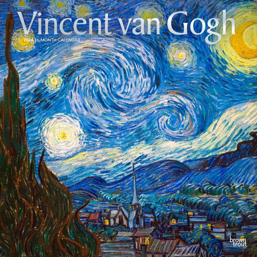 Agenda Grand Format 2023 2024 Van Gogh, agenda professionnel 2024 