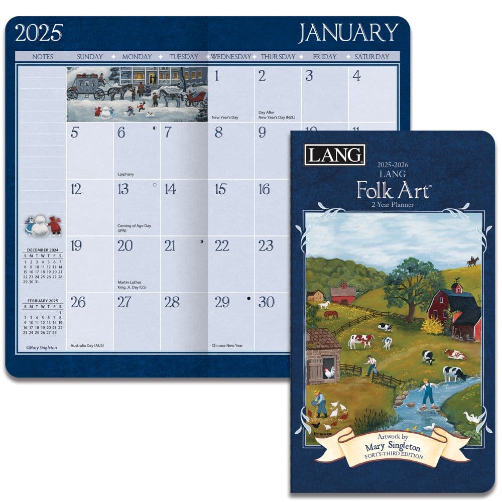 Lang Folk Art Calendar 2025 